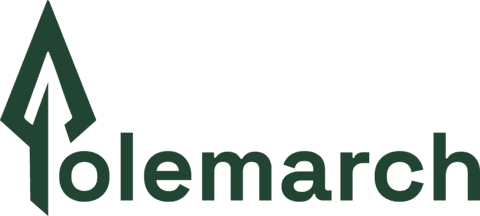 Polemarch primary wordmark — green on light